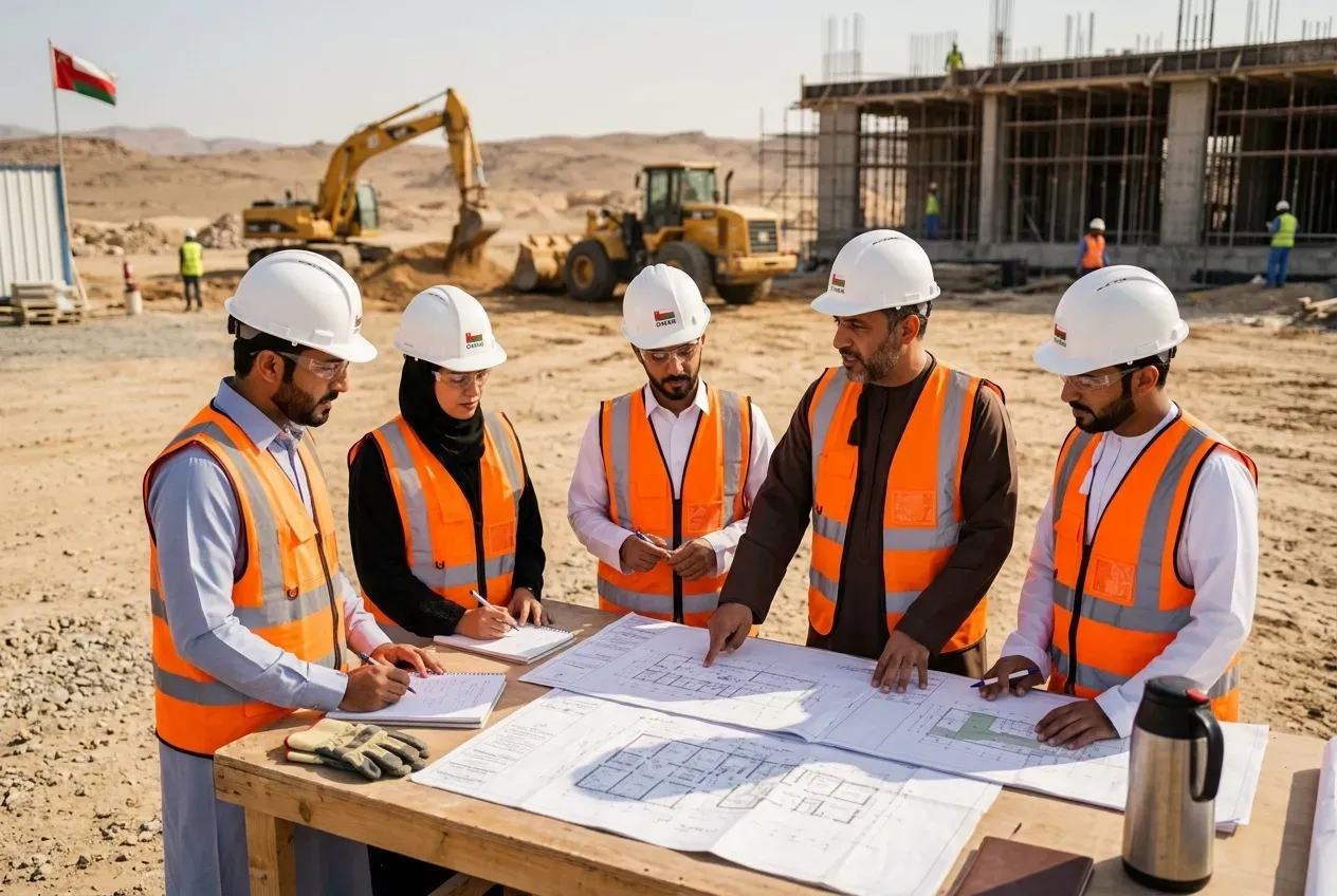 SAS Gulf United project team reviewing plans